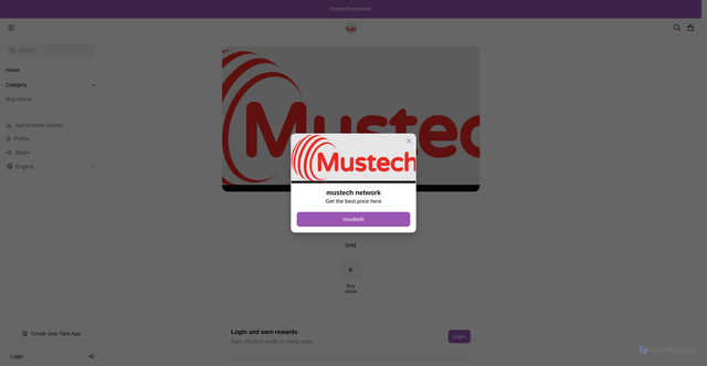 Security scan screenshot of https://mustech.org/