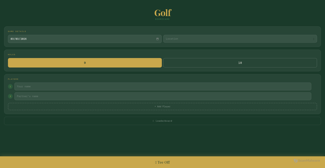 Security scan screenshot of https://golf-scorecard-dg-uypj3pb2ii.edgeone.app/