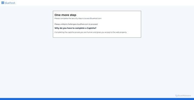 Security scan screenshot of https://bluehost.com