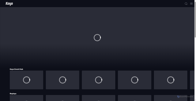Security scan screenshot of https://kayosports.com.au/event/sport!football/event-sf-arsenal-v-lyon!243131