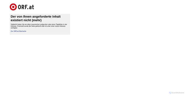 Security scan screenshot of https://assets.orf.at