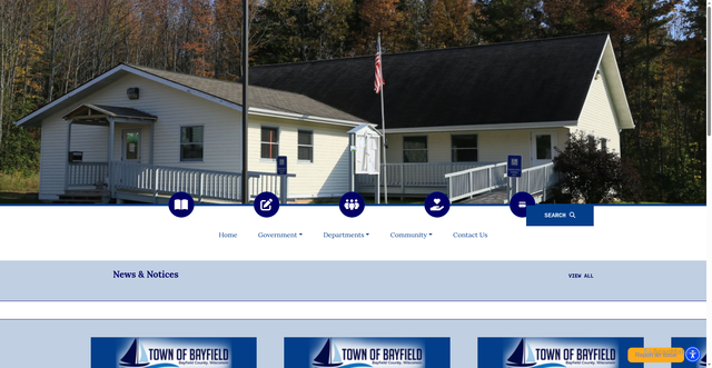 Security scan screenshot of https://townofbayfieldwi.gov/