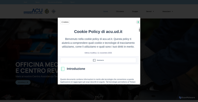 Security scan screenshot of https://acu.ud.it/