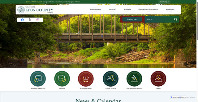 Security scan screenshot of https://lyoncountyks.gov/