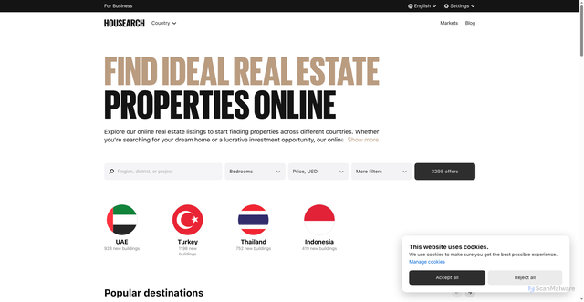 Security scan screenshot of https://housearch.com