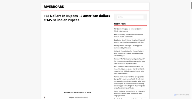 Security scan screenshot of https://verobota.pages.dev/post/168-dollars-in-rupees/