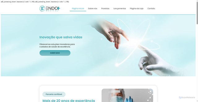 Security scan screenshot of https://endomaismedical.com.br