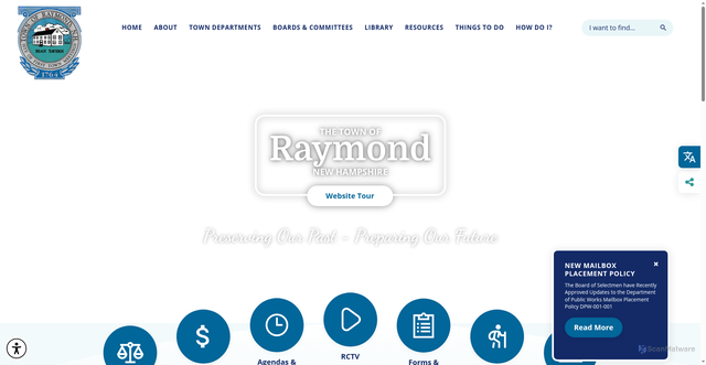 Security scan screenshot of https://raymondnh.gov/