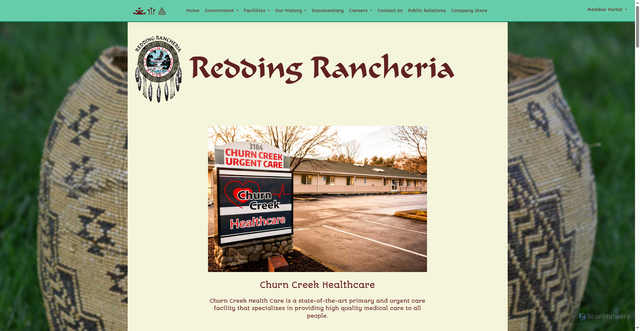 Security scan screenshot of https://www.reddingrancheria-nsn.gov/