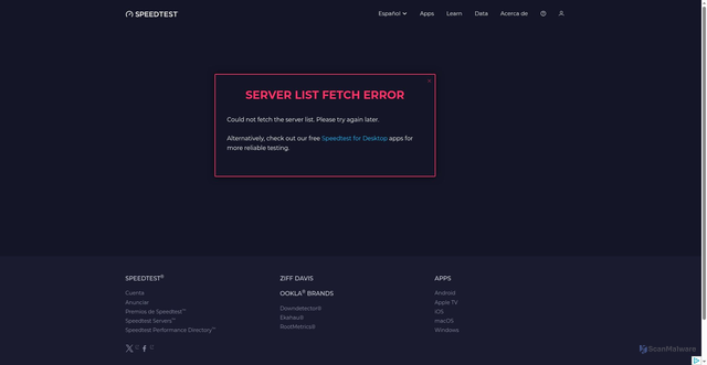 Security scan screenshot of https://111-7v1.pages.dev/es/settings