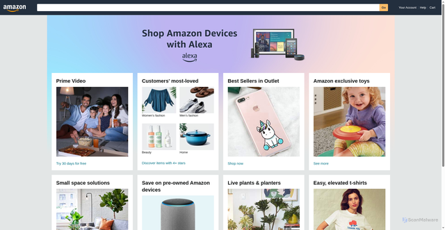 Security scan screenshot of https://amazon.com/