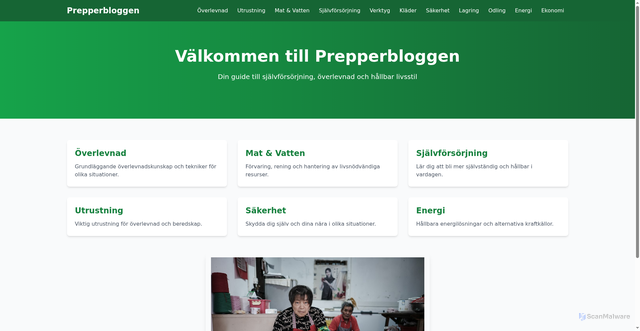 Security scan screenshot of https://prepperbloggen.nu