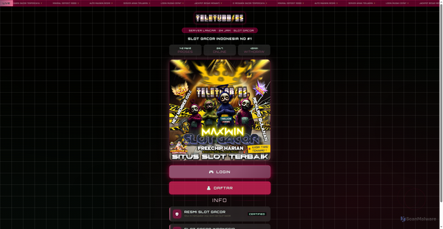 Security scan screenshot of https://megawin-teletubbies-dp4d6guntl6k.edgeone.app/