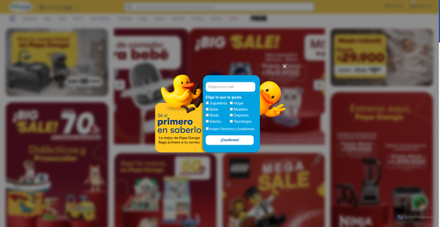 Security scan screenshot of https://www.pepeganga.com