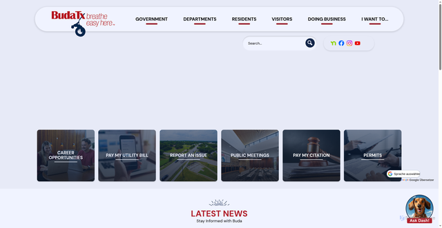 Security scan screenshot of https://budatx.gov/