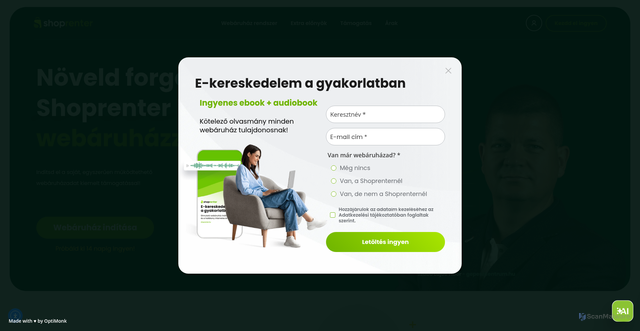 Security scan screenshot of https://shoprenter.hu