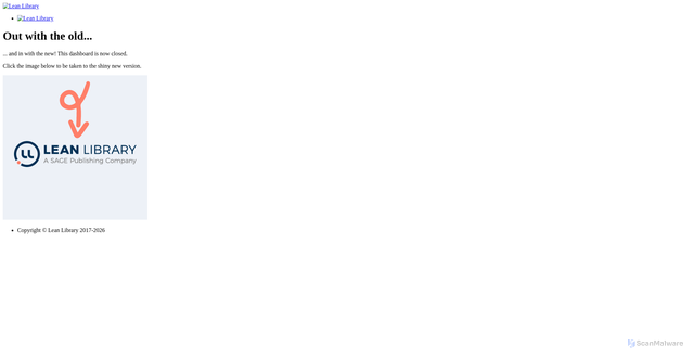 Security scan screenshot of https://app.leanlibrary.com