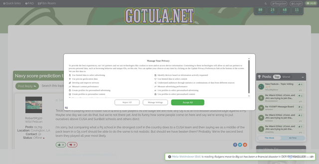 Security scan screenshot of https://gotula.net/viewtopic.php?t=10532&start=25