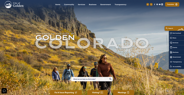 Security scan screenshot of https://www.cityofgolden.gov/
