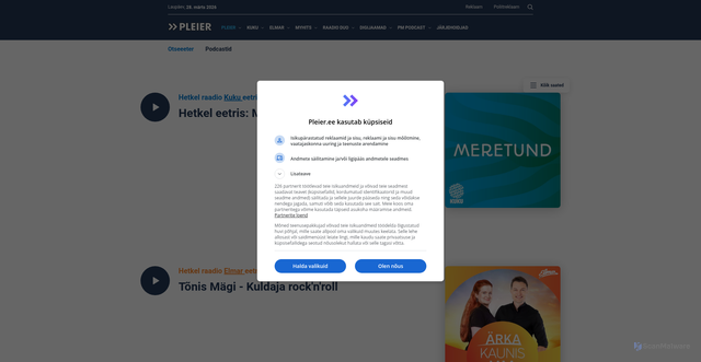 Security scan screenshot of https://pleier.ee