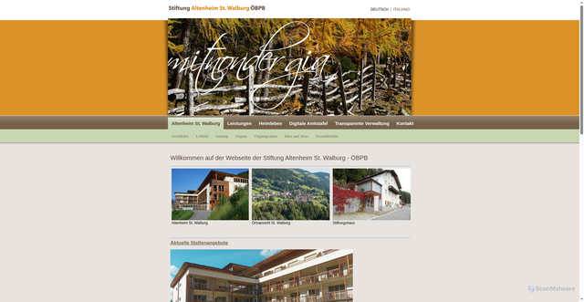 Security scan screenshot of https://www.altenheim-stwalburg.it/