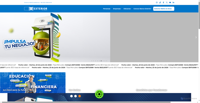 Security scan screenshot of https://nexoexterior.web.app/