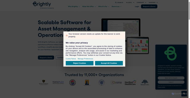 Security scan screenshot of https://app20.schooldude.com