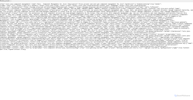 Security scan screenshot of https://octo.jexo.cloud