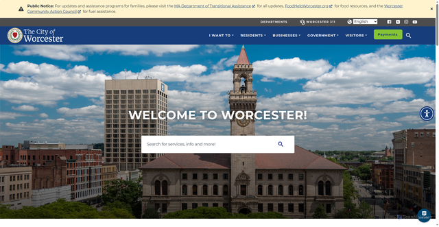 Security scan screenshot of https://www.worcesterma.gov/