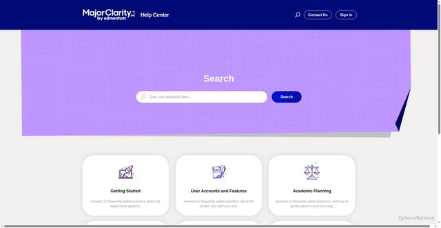 Security scan screenshot of https://majorclaritybypaper.zendesk.com