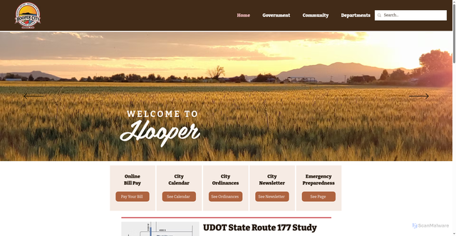 Security scan screenshot of https://www.hoopercity.gov/