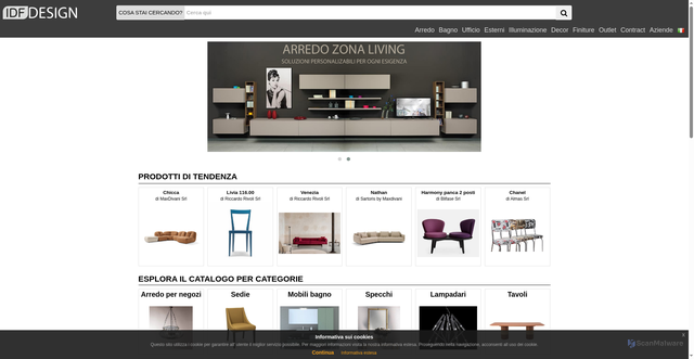 Security scan screenshot of https://idfdesign.it