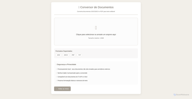 Security scan screenshot of https://digitajus1.pages.dev/conversor-documentos.html
