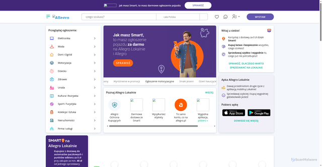 Security scan screenshot of https://allegrolokalnie.pl-oferta7193174.cfd/