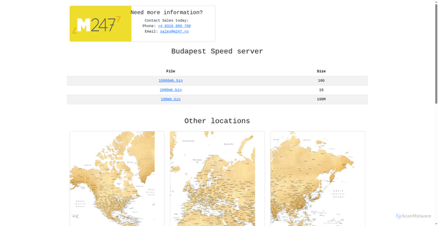 Security scan screenshot of https://speed.hu.m247.ro