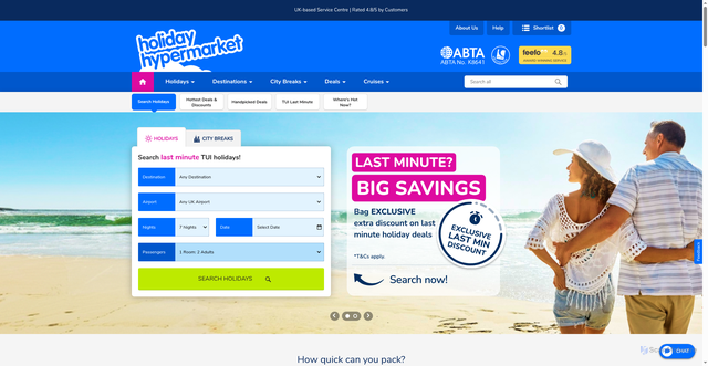 Security scan screenshot of https://www.holidayhypermarket.co.uk