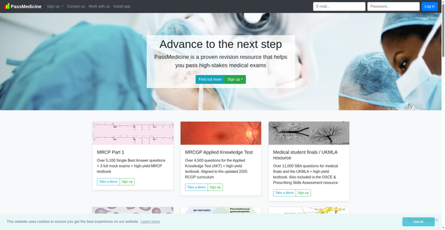 Security scan screenshot of https://www.passmedicine.com