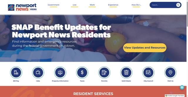 Security scan screenshot of https://www.nnva.gov//