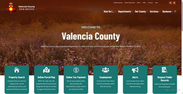 Security scan screenshot of https://www.valencianm.gov/