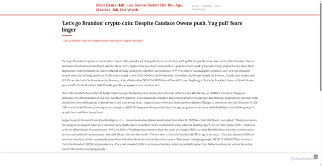Security scan screenshot of https://heartrepublichugo-km728123r7.edgeone.app/23492-lets-go-brandon-crypto-coin-despite-candace-owens-push-rug-pull-fears-linger.html