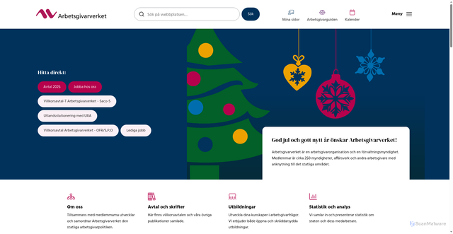 Security scan screenshot of https://www.arbetsgivarverket.se/