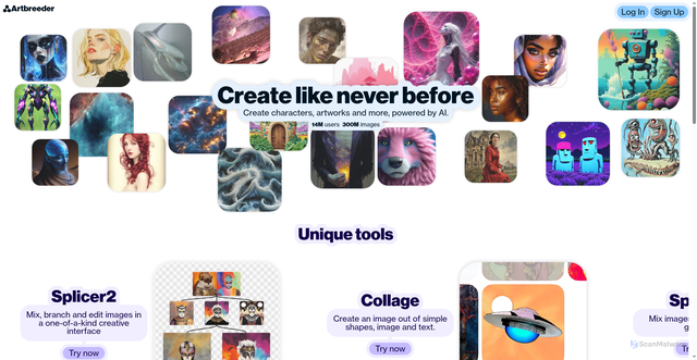 Security scan screenshot of https://artbreeder.com