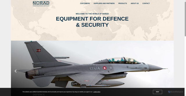 Security scan screenshot of https://norad.dk/