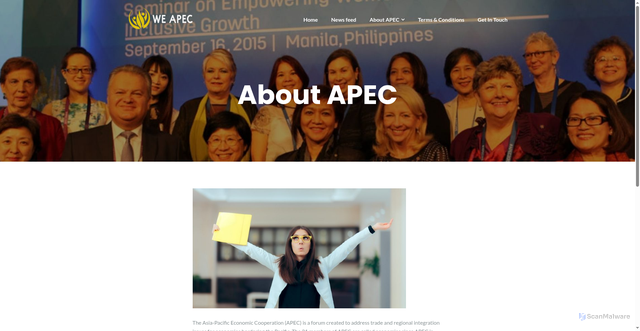 Security scan screenshot of https://www.we-apec.com/about-apec/