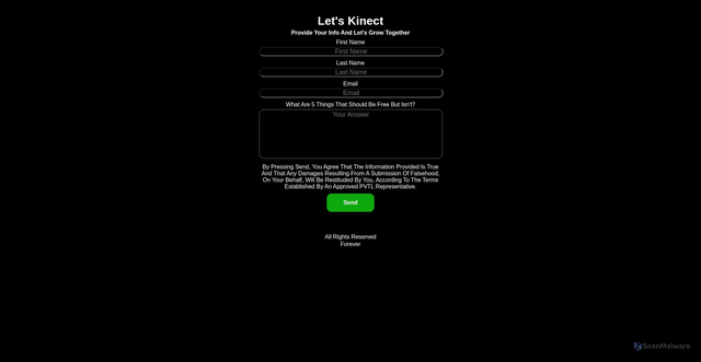 Security scan screenshot of https://pvtlcares.com/kinect.html
