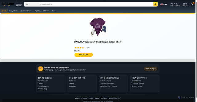 Security scan screenshot of http://amazon-clone-six-rho-44.vercel.app/product/20