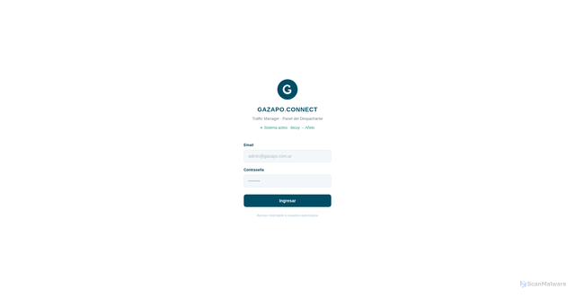 Security scan screenshot of http://gazapoconnect.com/