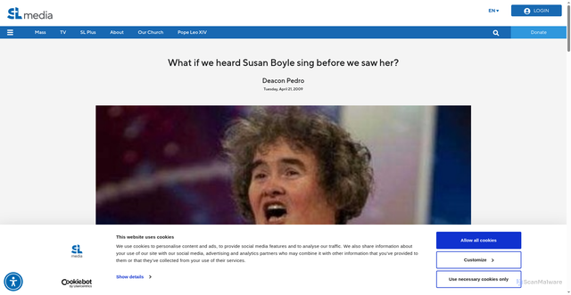 Security scan screenshot of https://slmedia.org/blog/what-if-we-heard-susan-boyle-sing-before-we-saw-her