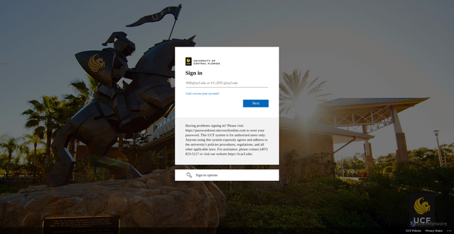 Security scan screenshot of https://ucf.sharepoint.com