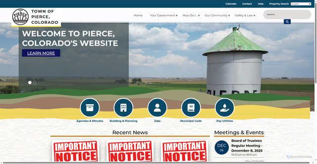 Security scan screenshot of https://www.piercecolo.gov/